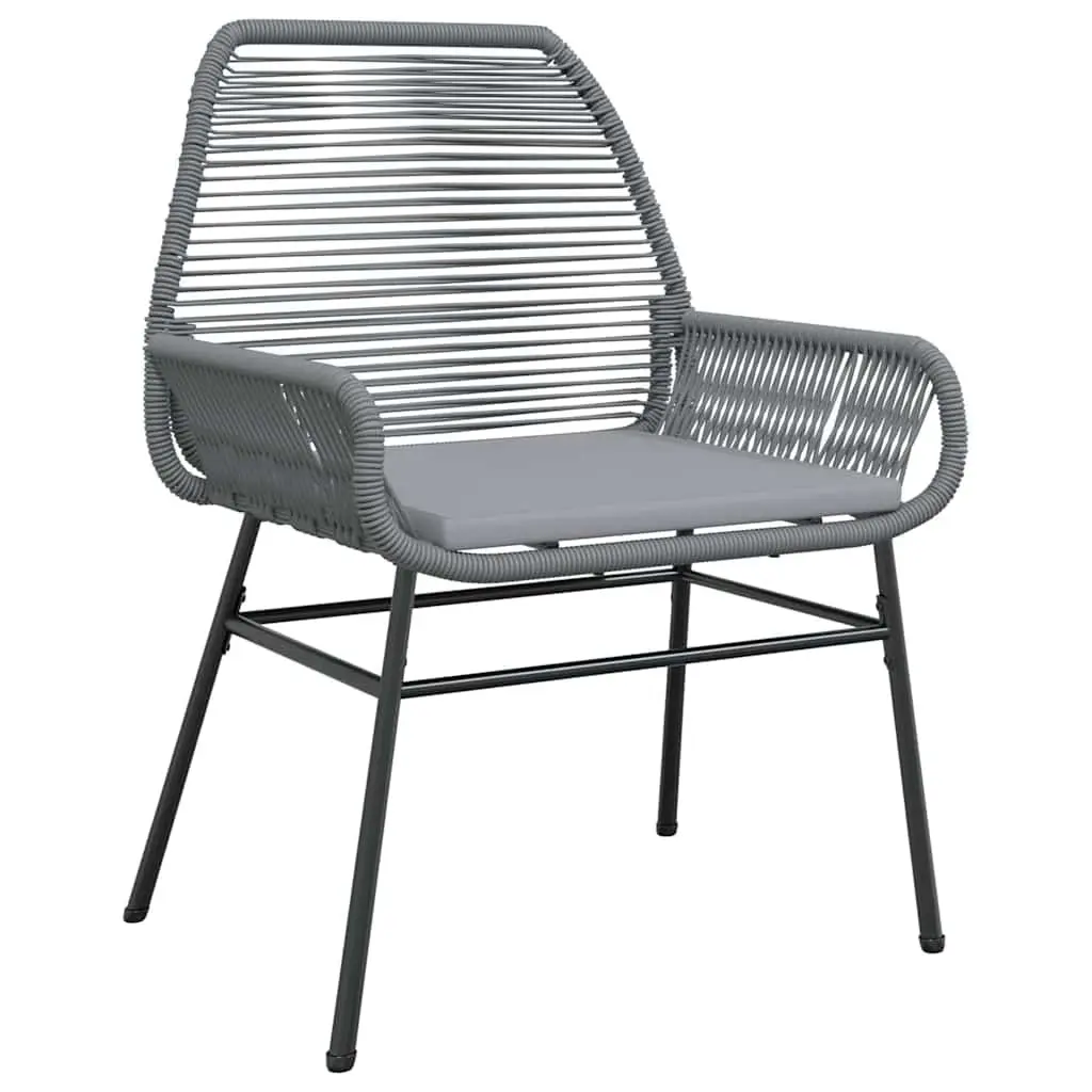 Garden Dining Set 7 Piece Outdoor Furniture Grey Poly Rattan Table Chairs