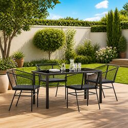 Confidently Stylish Black Garden Dining Set