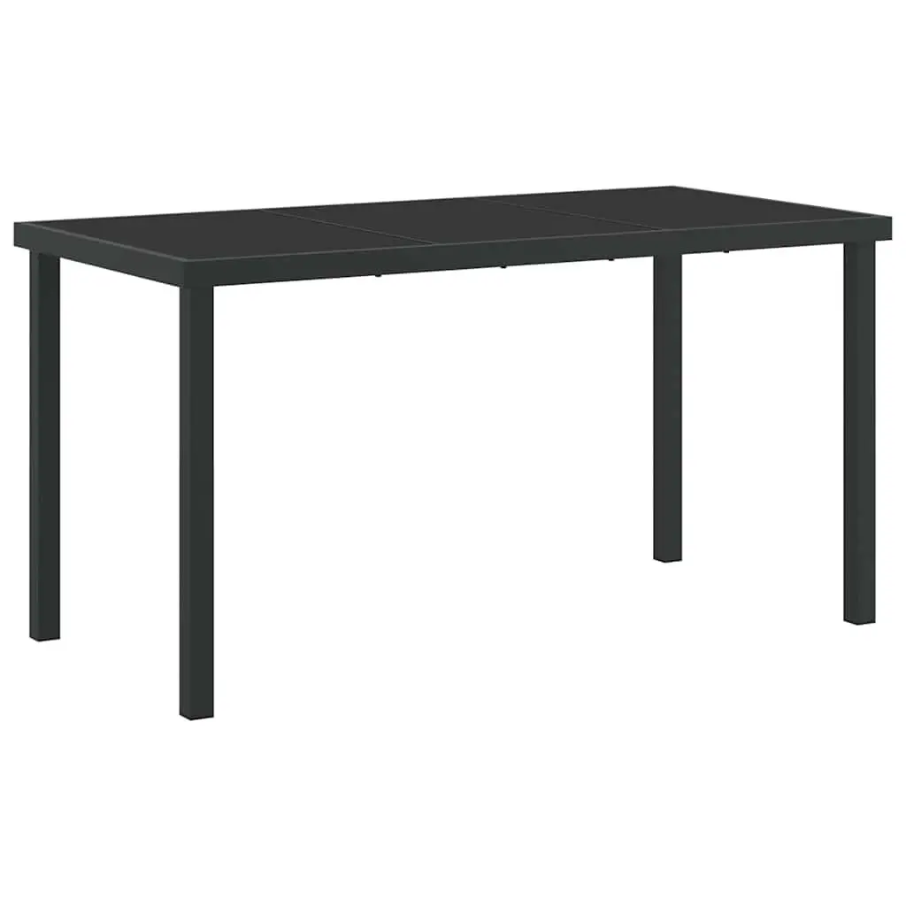 Garden Dining Set 5 pcs Brown Outdoor Furniture Poly Rattan Glass Top Table