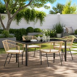 Compact and Modern 5 Piece Garden Dining Set
