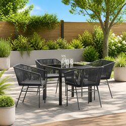 Compact and Stylish 5 Piece Outdoor Dining Set