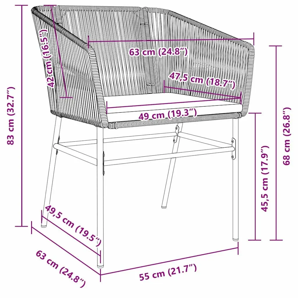 5 Piece Garden Dining Set for Outdoor Use