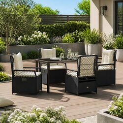 Compact and Stylish 5-Piece Outdoor Dining Set