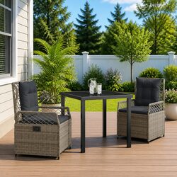 Compact 3-Piece Garden Dining Set for Your Space
