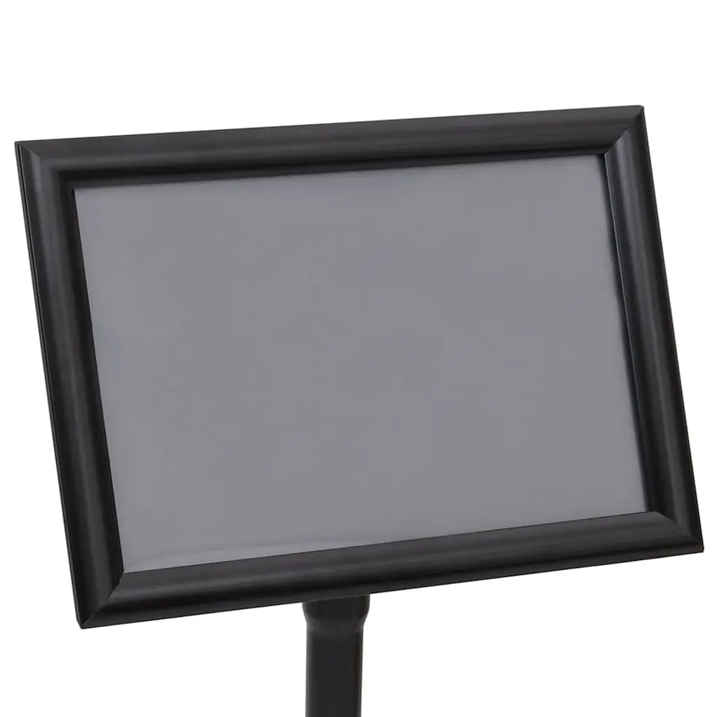 Poster Stand Black 45 x 32.7 x 108 cm Aluminium Frame Height Adjustable 2 Pieces