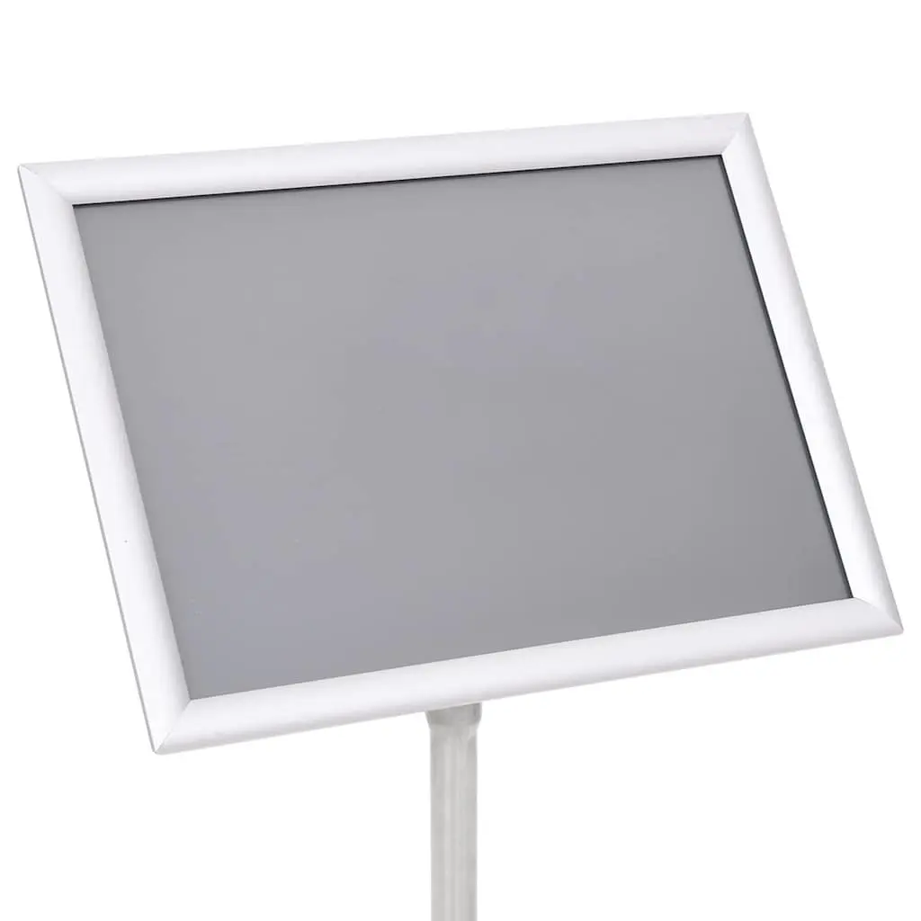 Poster Stand Silver 45 x 32.7 x 108 cm Height Adjustable Rotatable Display 2 Piece