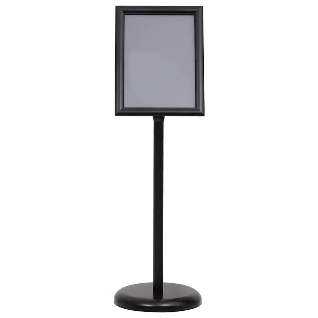 Poster Stand Black Height-Adjustable Rotatable 32.7 x 24 x 108 cm 2 Piece