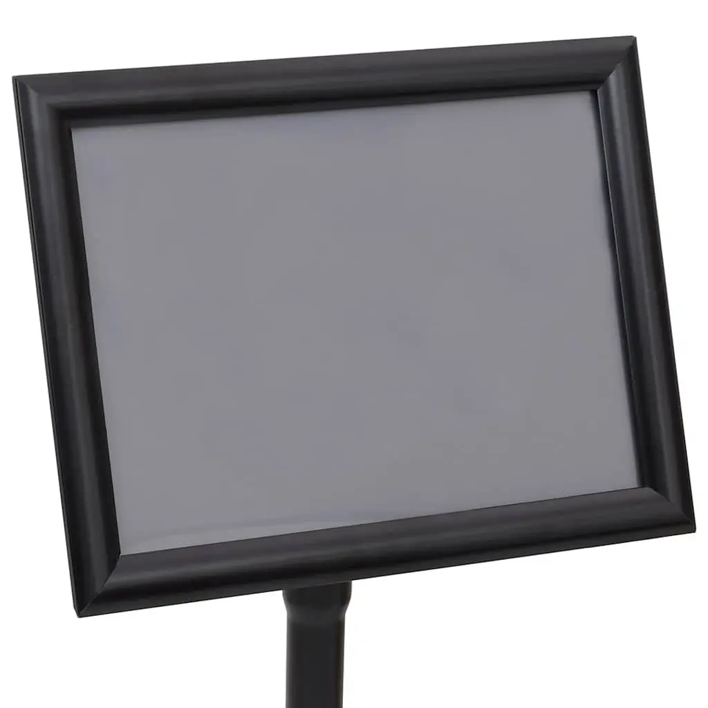 Poster Stand Black Height-Adjustable Rotatable 32.7 x 24 x 108 cm 2 Piece