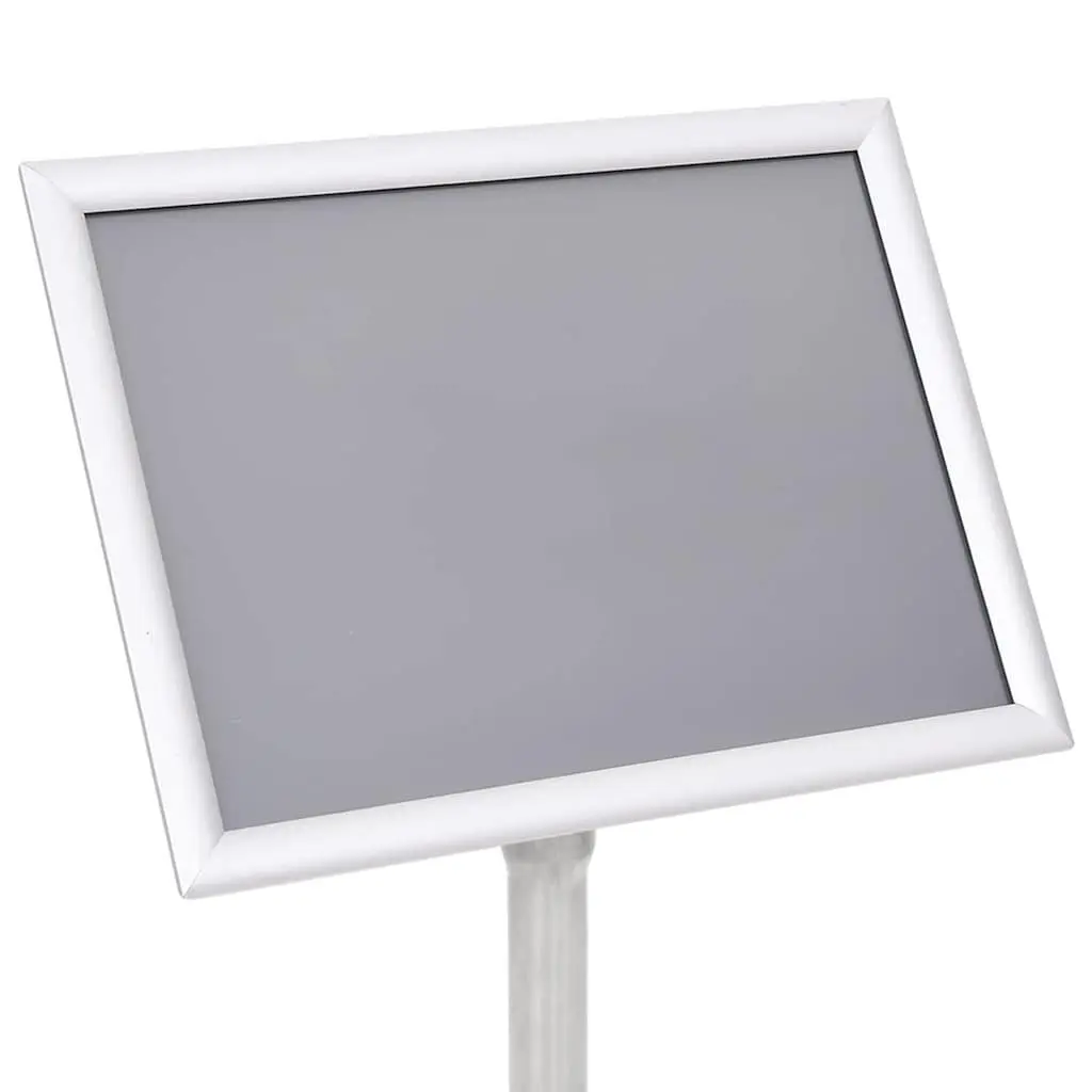 Poster Stand Silver Height Adjustable Rotatable Aluminum Frame 2 Pack