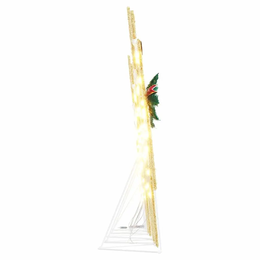 LED Reindeers Gold Fabric 5 Piece Christmas Holiday Home Garden Decoration Lights