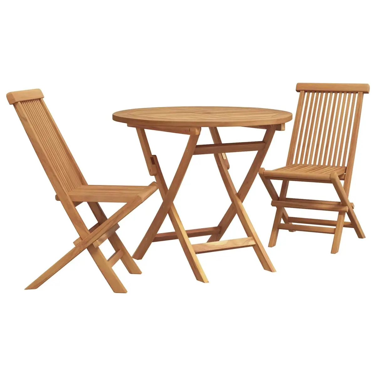 Garden Dining Set 3 Pieces Brown Solid Acacia Wood Outdoor Furniture Table