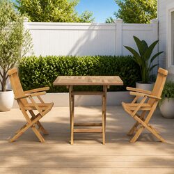 Acacia Wood Outdoor Dining Set - Stylish & Sturdy
