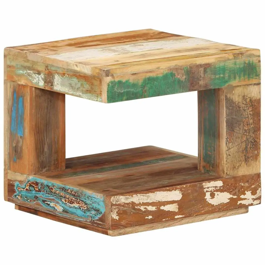 Coffee Table Brown 45x45x40 cm Solid Reclaimed Wood Handmade Living Room Accent Side Table