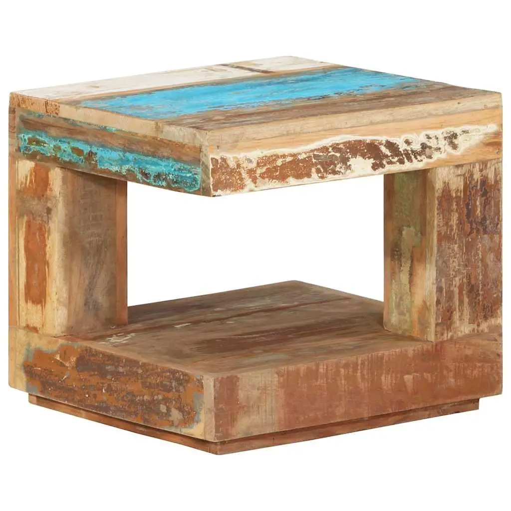 Coffee Table Brown 45x45x40 cm Solid Reclaimed Wood Handmade Living Room Accent Side Table