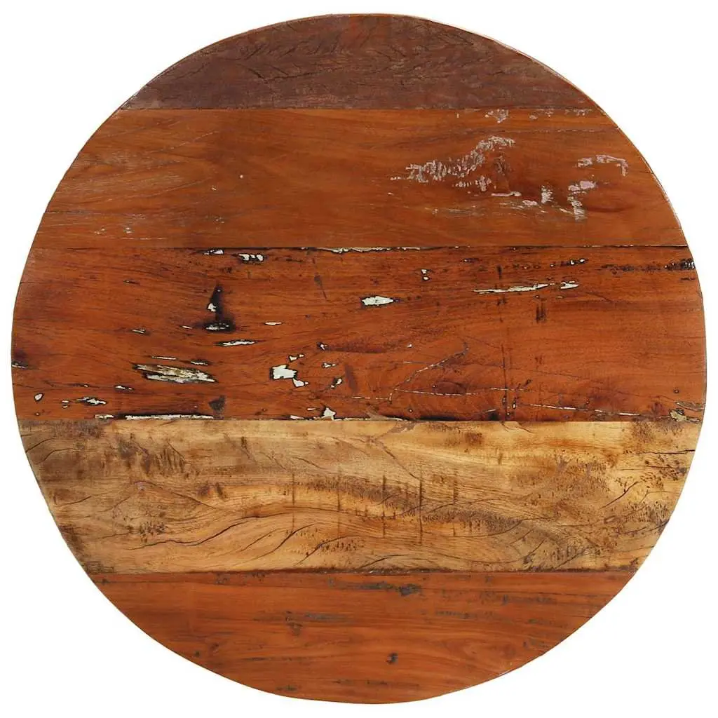 Coffee Table Brown Ø68cm Handmade Solid Reclaimed Wood Vintage Accent