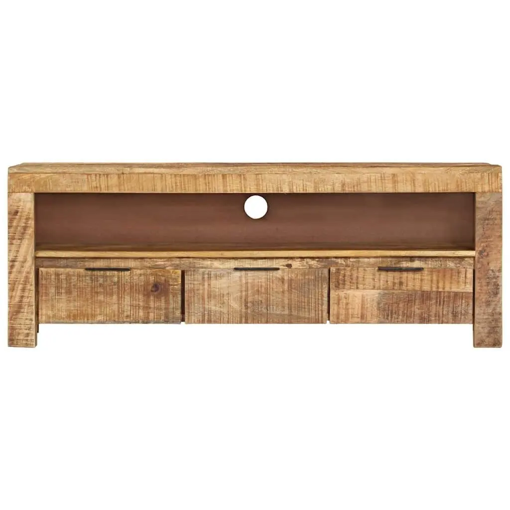 TV Cabinet Brown 110x30x40 cm Wooden Media Unit with Drawers Storage Compartment