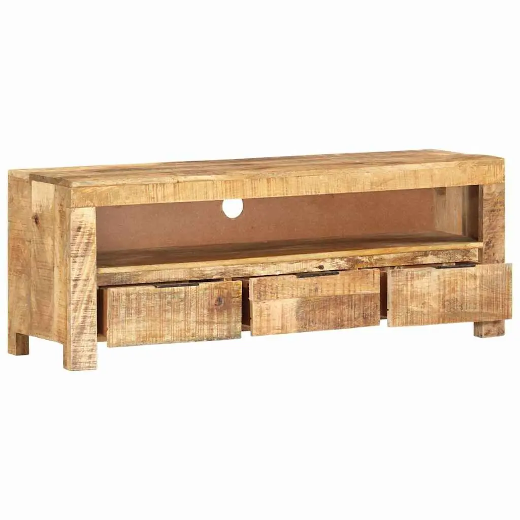 TV Cabinet Brown 110x30x40 cm Wooden Media Unit with Drawers Storage Compartment