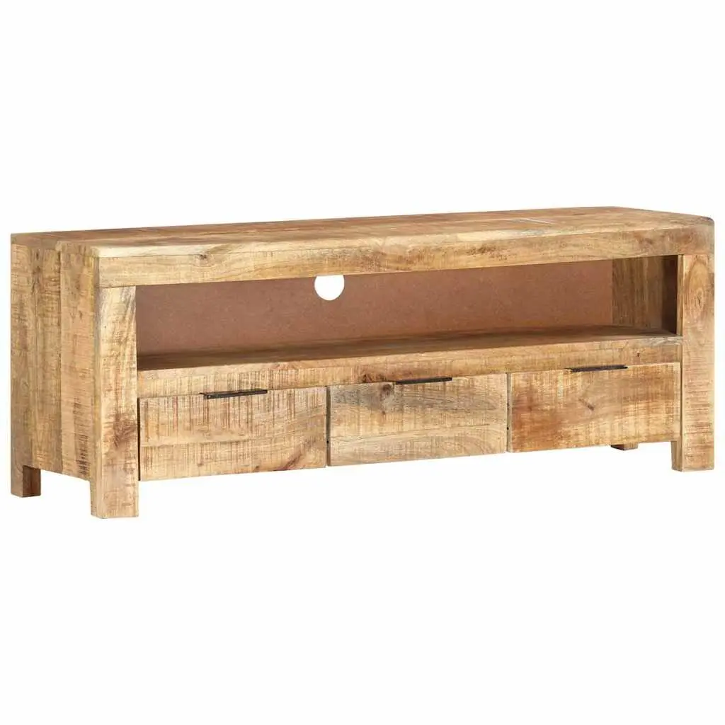 TV Cabinet Brown 110x30x40 cm Wooden Media Unit with Drawers Storage Compartment