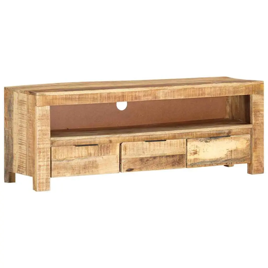 TV Cabinet Brown 110x30x40 cm Wooden Media Unit with Drawers Storage Compartment