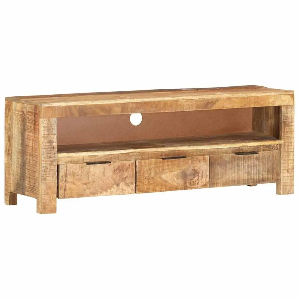 TV Cabinet Brown 110x30x40 cm Wooden Media Unit with Drawers Storage Compartment