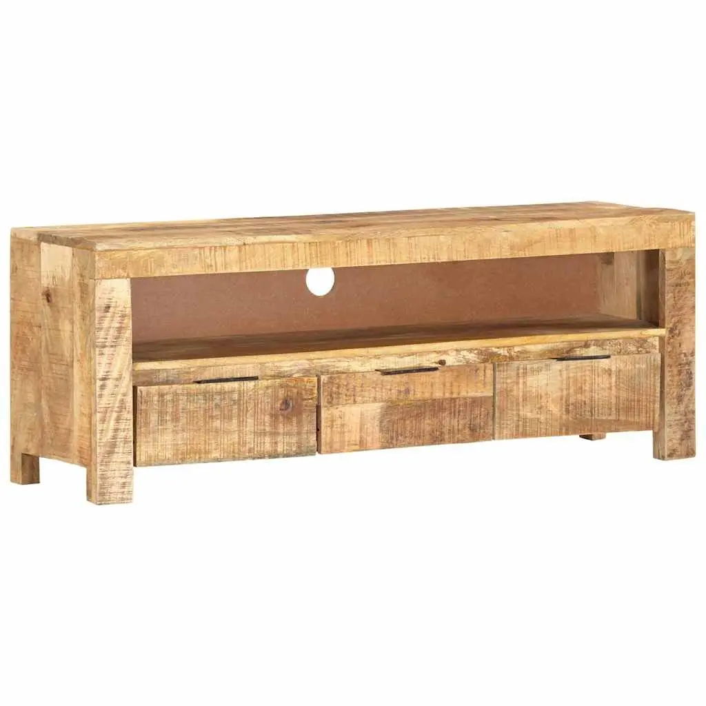 TV Cabinet Brown 110x30x40 cm Wooden Media Unit with Drawers Storage Compartment