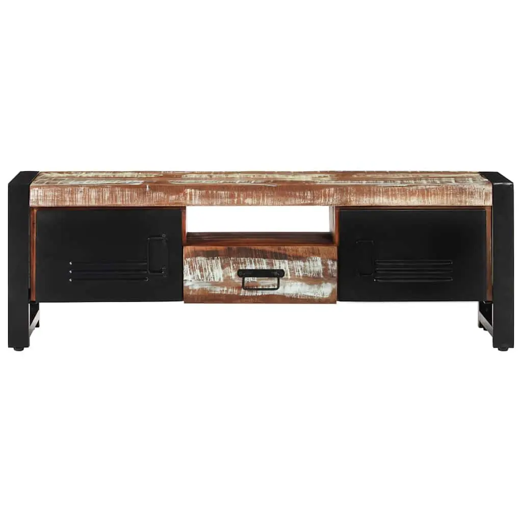 TV Cabinet with Reclaimed Wood and Storage Options