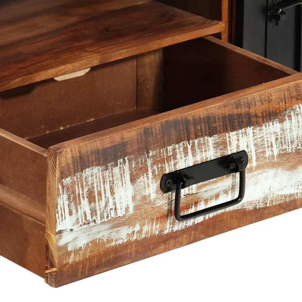 TV Cabinet with Reclaimed Wood and Storage Options