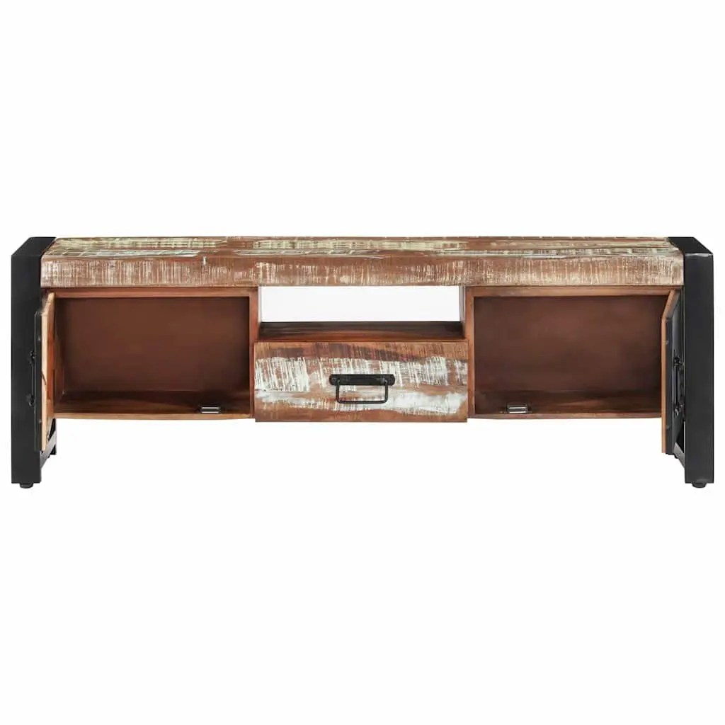 TV Cabinet with Reclaimed Wood and Storage Options