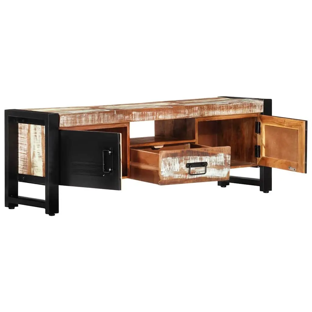 TV Cabinet with Reclaimed Wood and Storage Options