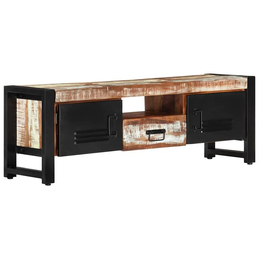 TV Cabinet with Reclaimed Wood and Storage Options