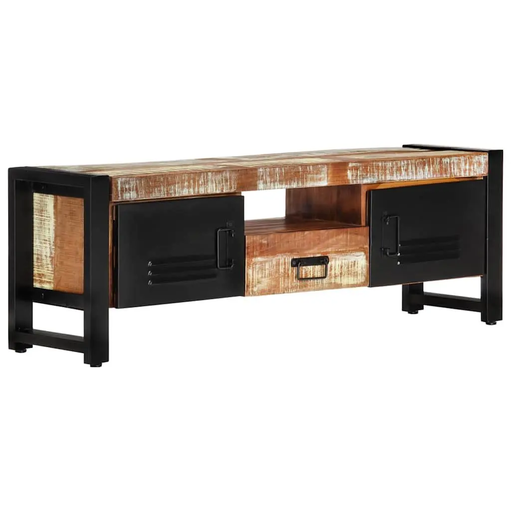 TV Cabinet with Reclaimed Wood and Storage Options
