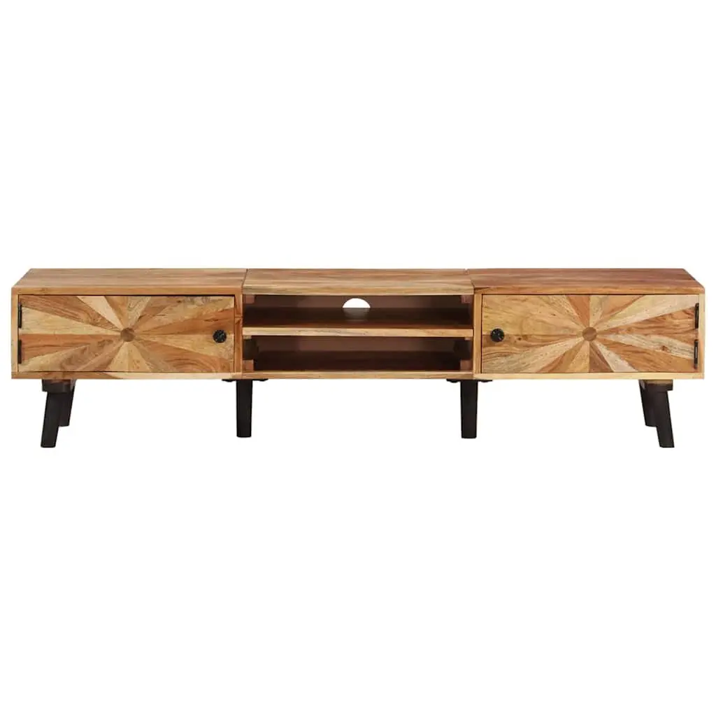 TV Cabinet Brown 145x35x35 cm Solid Acacia Wood Storage Furniture