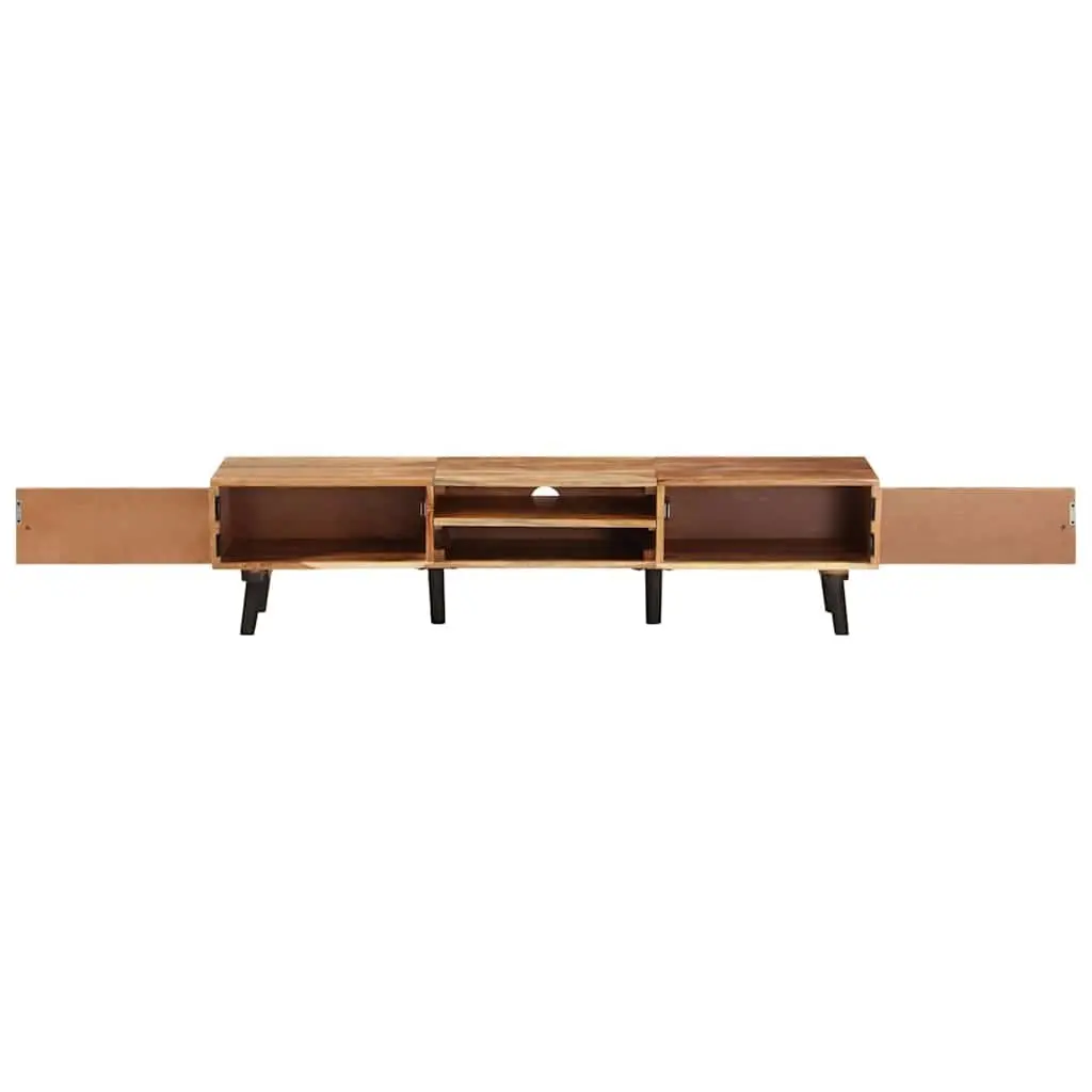 TV Cabinet Brown 145x35x35 cm Solid Acacia Wood Storage Furniture