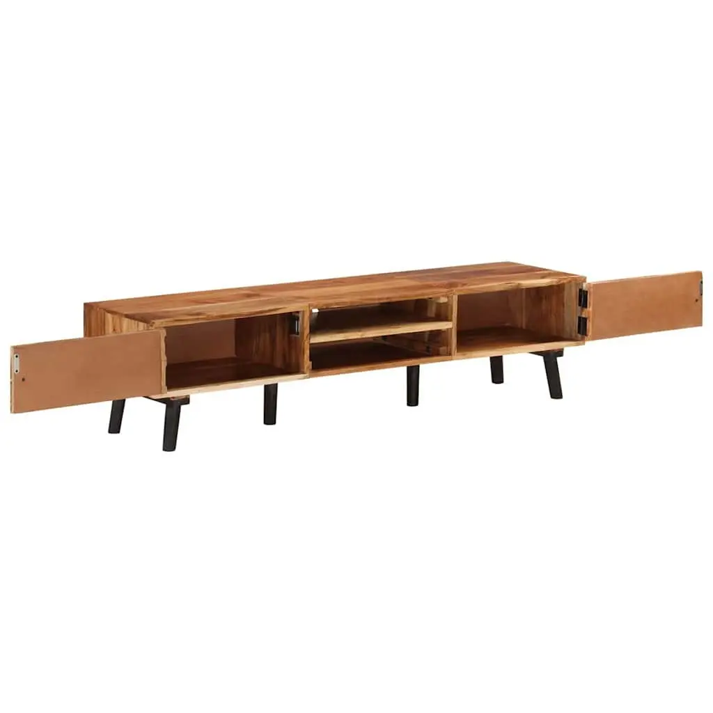 TV Cabinet Brown 145x35x35 cm Solid Acacia Wood Storage Furniture