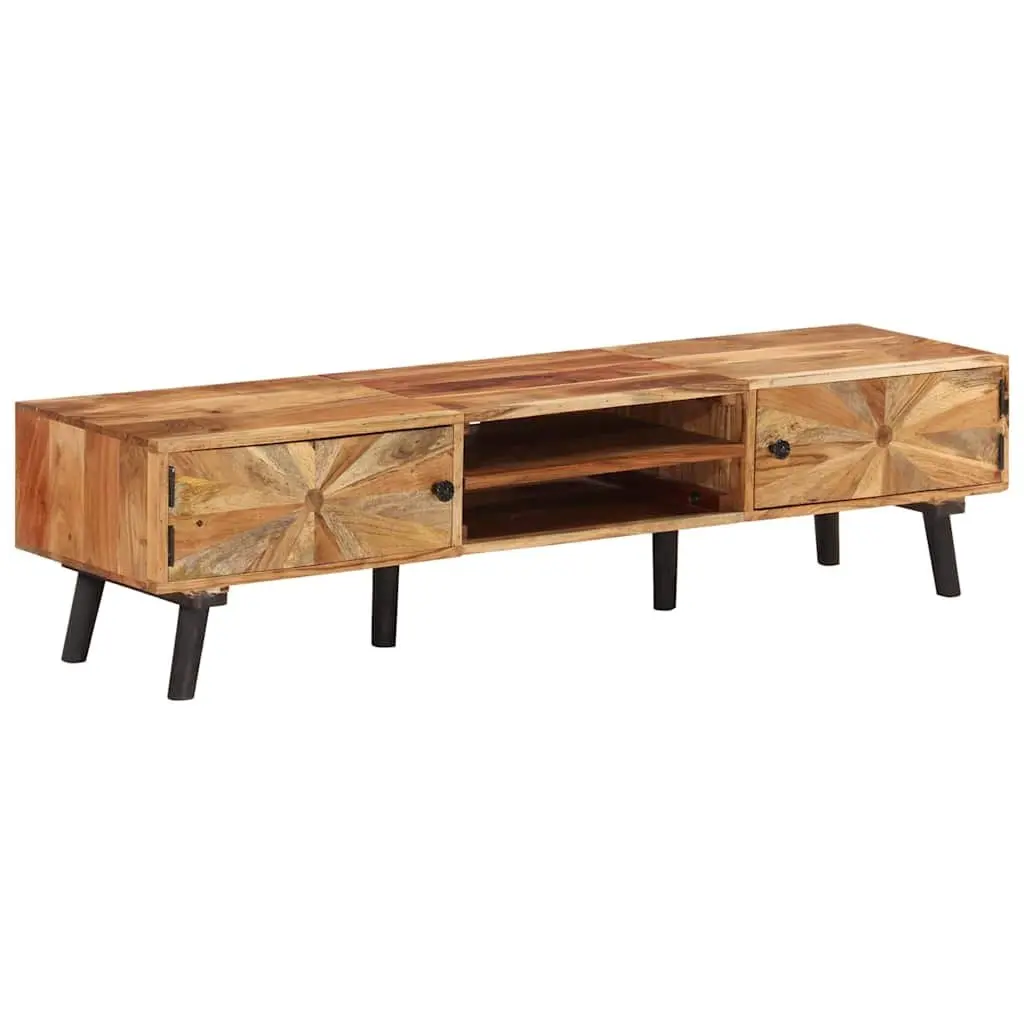 TV Cabinet Brown 145x35x35 cm Solid Acacia Wood Storage Furniture