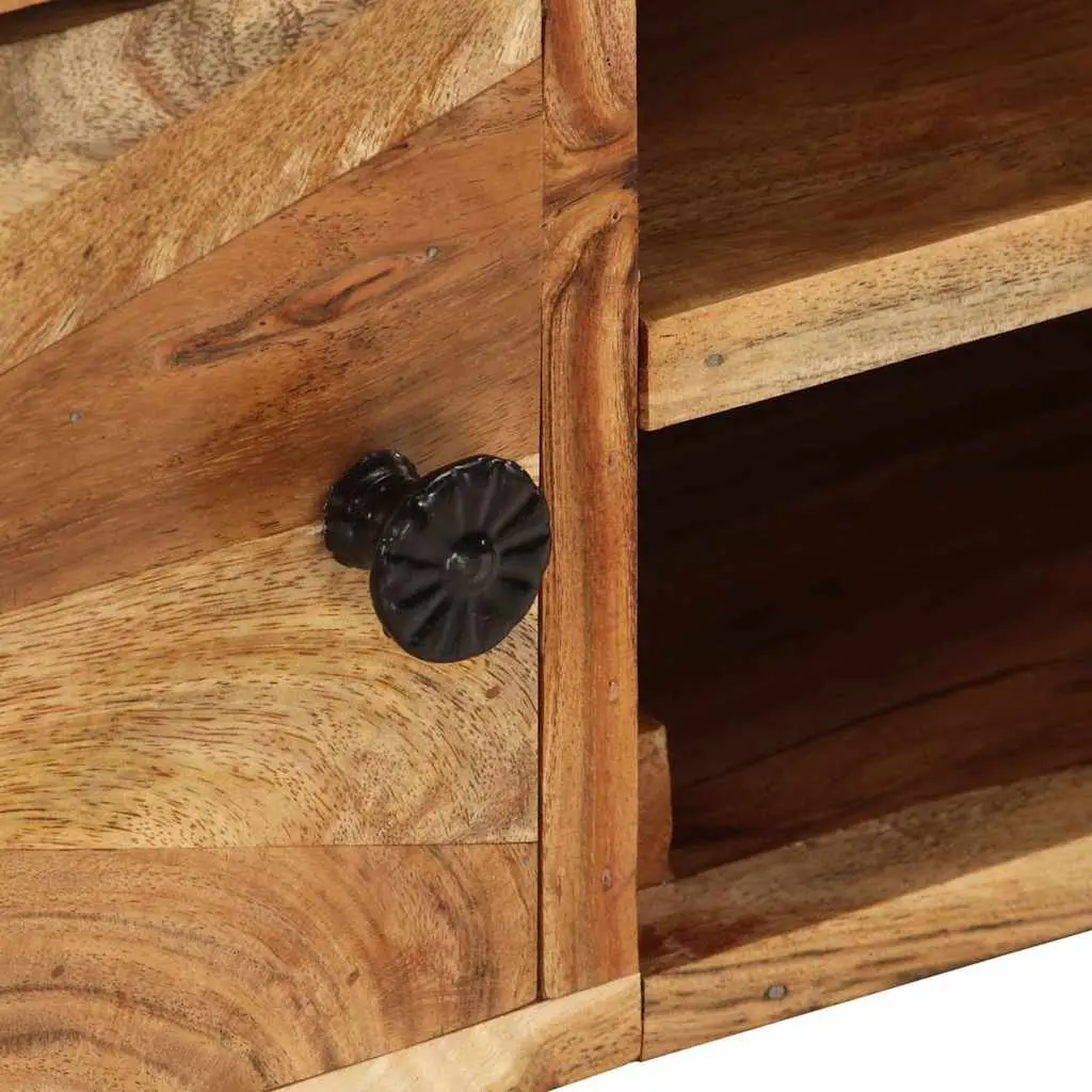 TV Cabinet Brown 145x35x35 cm Solid Acacia Wood Storage Furniture