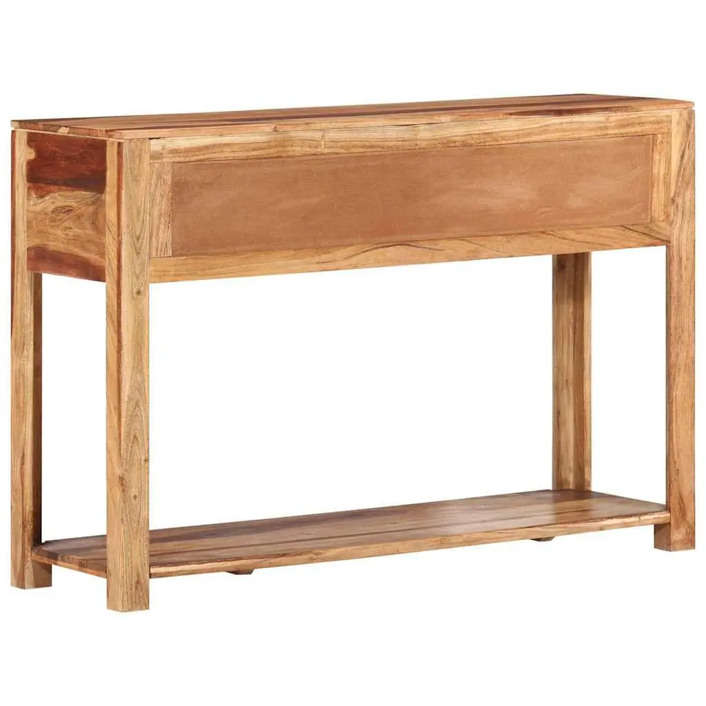Wooden Console Table Brown 110x35x75 cm Solid Acacia 3 Drawer