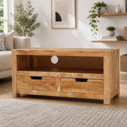 Solid Acacia Wood TV Cabinet: Quality Meets Function