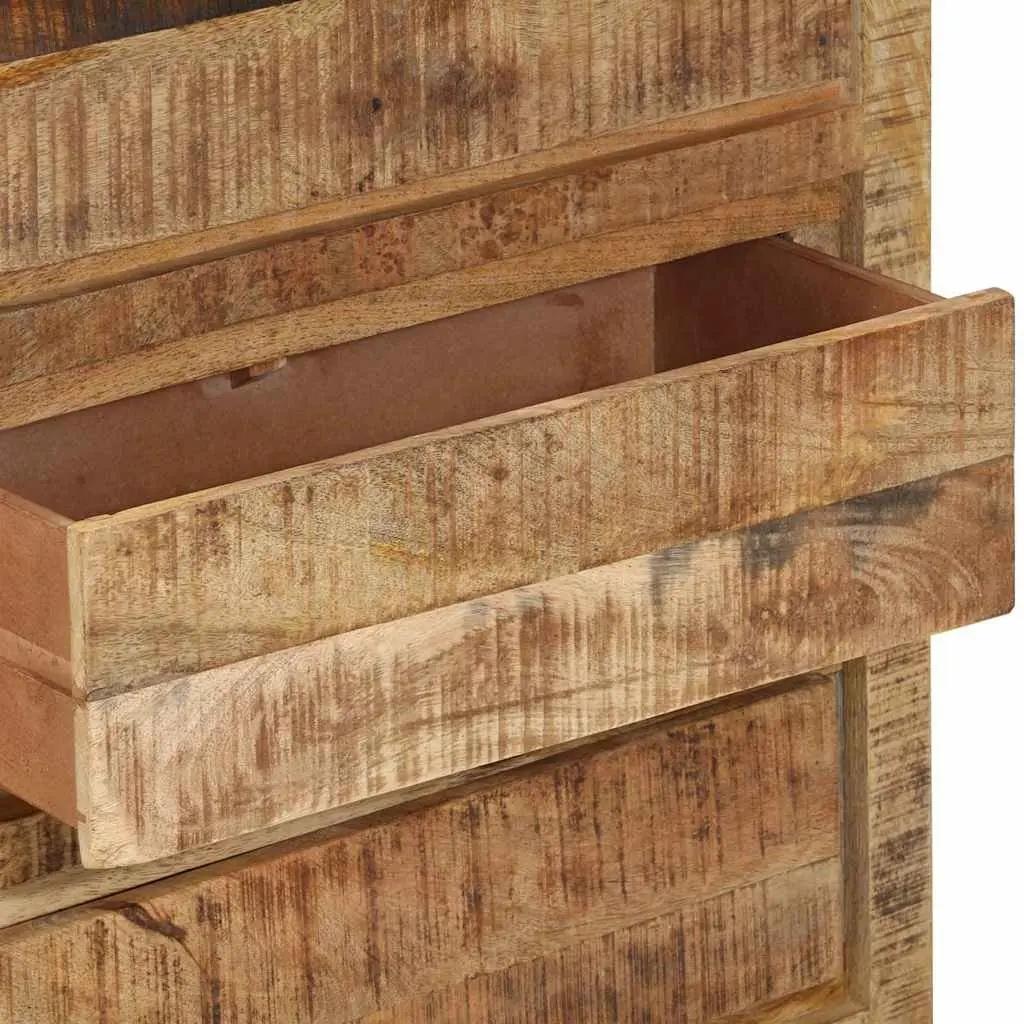 Drawer Cabinet Brown 60x33x75 cm Solid Wood Mango 3 Drawers Storage Chest