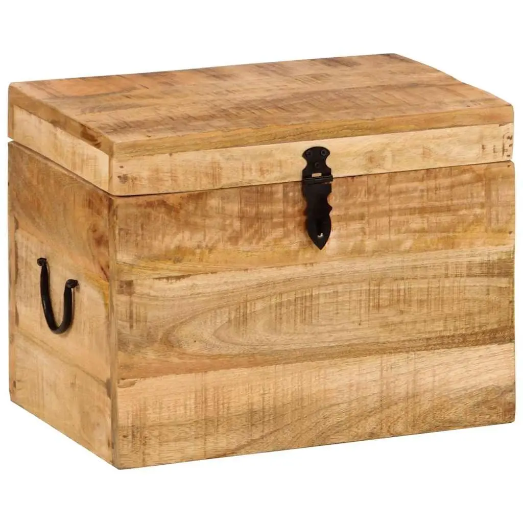 Storage Chest Brown Solid Wood 39x28x31cm Antique Style Mango Wood Cabinet