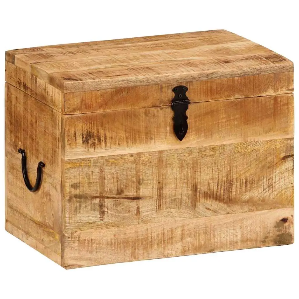 Storage Chest Brown Solid Wood 39x28x31cm Antique Style Mango Wood Cabinet