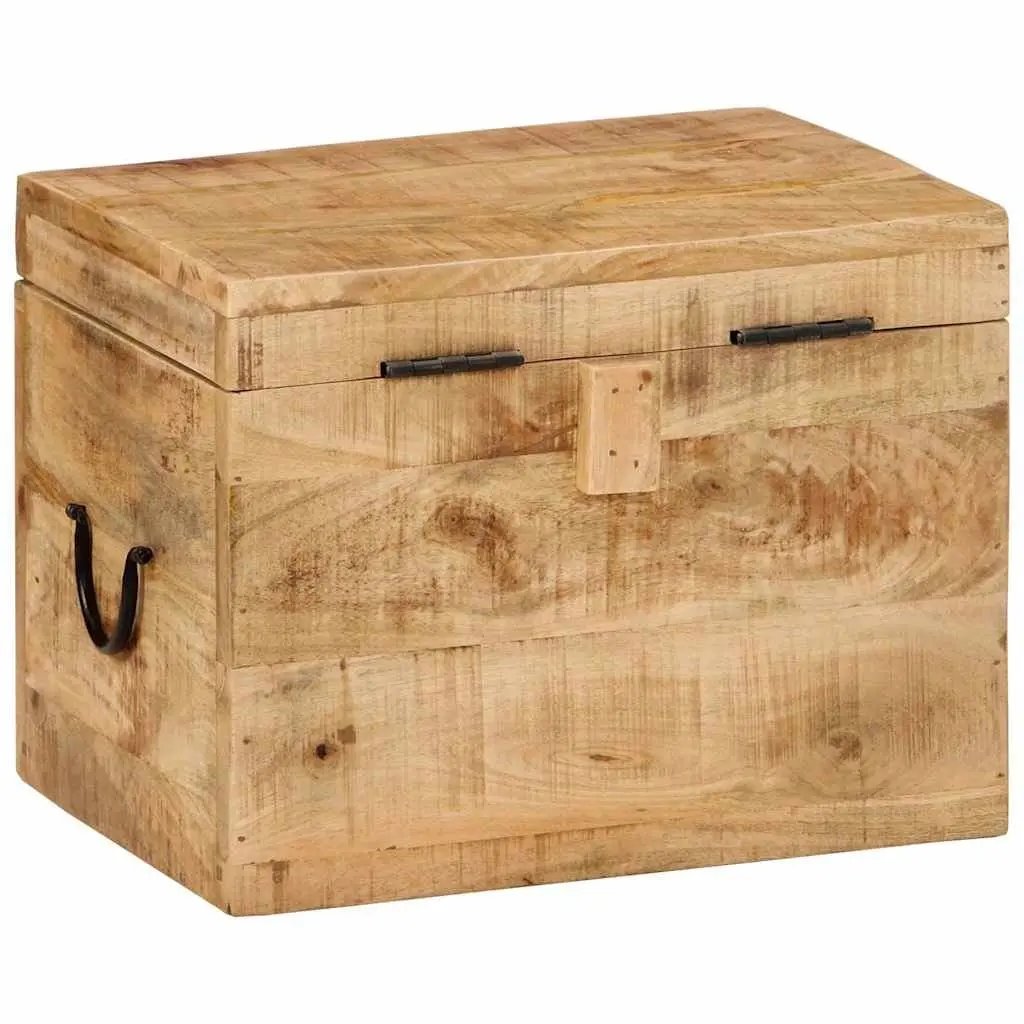 Storage Chest Brown Solid Wood 39x28x31cm Antique Style Mango Wood Cabinet