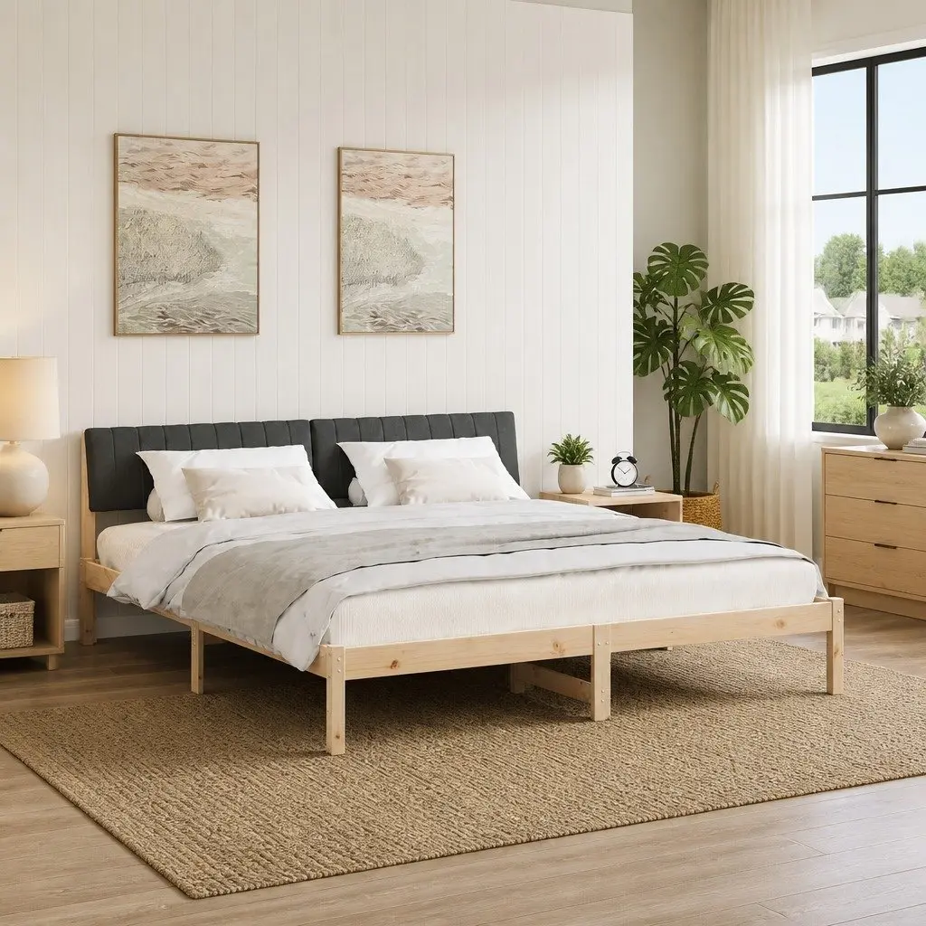 Bed Frame 180 x 200 cm with Headboard