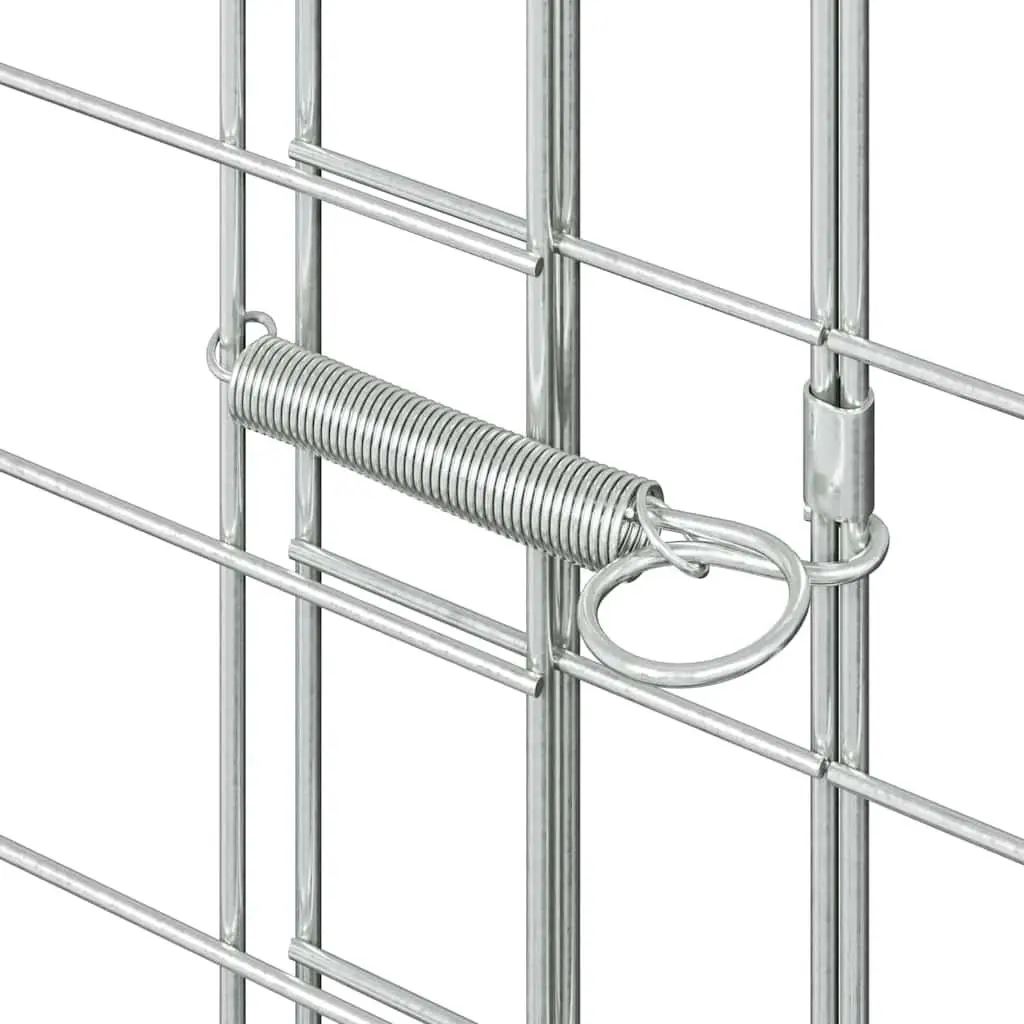 Chicken Cage Silver 2 pcs Outdoor Small Animal Hutch Rabbit Guinea Pig Habitat Run