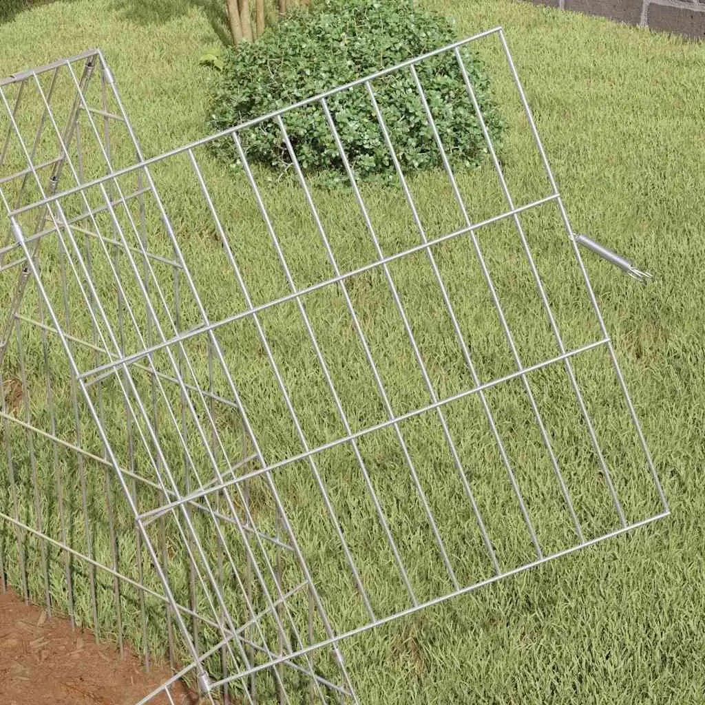 Chicken Cage Silver 110 x 55 x 55 cm Galvanised Steel Outdoor Small Animal