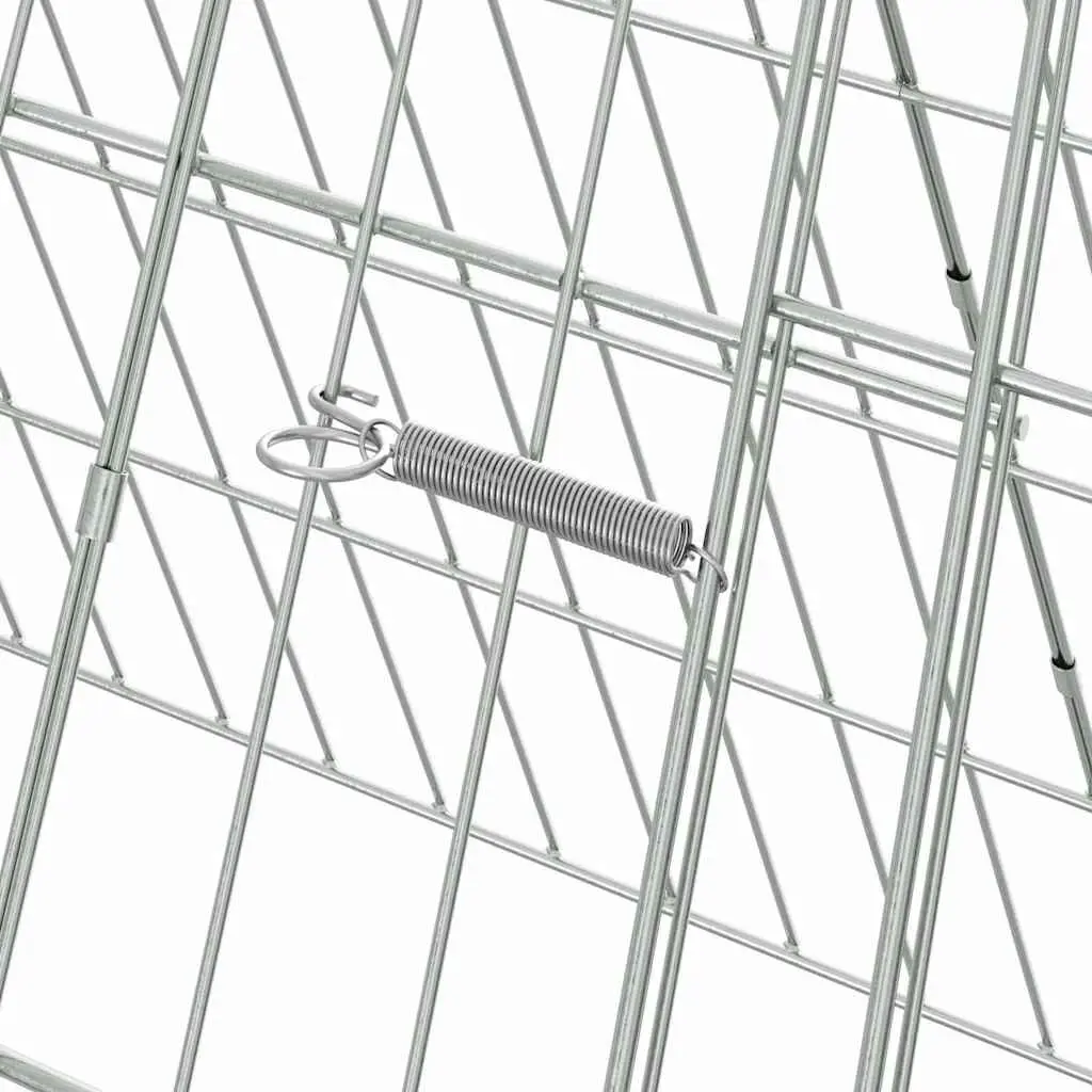 Chicken Cage Silver 110 x 55 x 55 cm Galvanised Steel Outdoor Small Animal