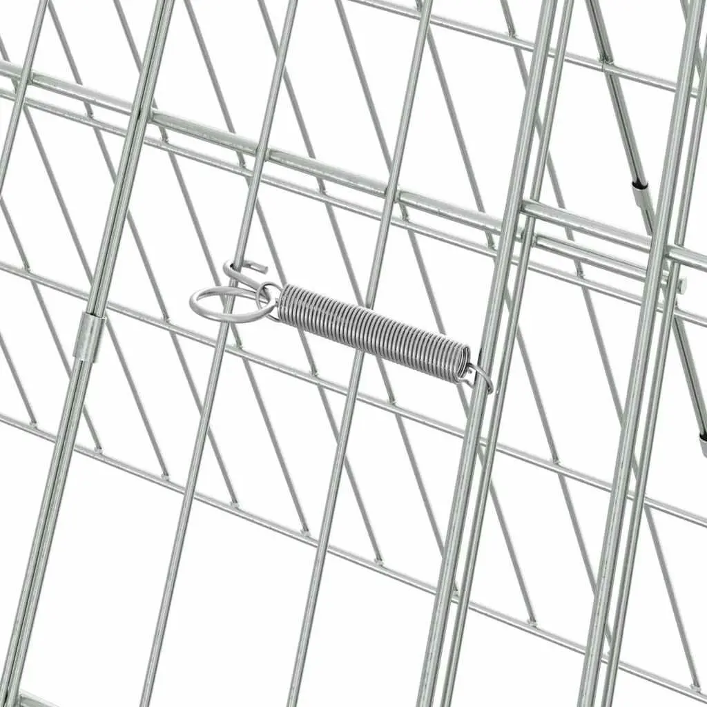 Chicken Cage Silver 430 x 55 x 55 cm Galvanised Steel Outdoor Poultry Coop