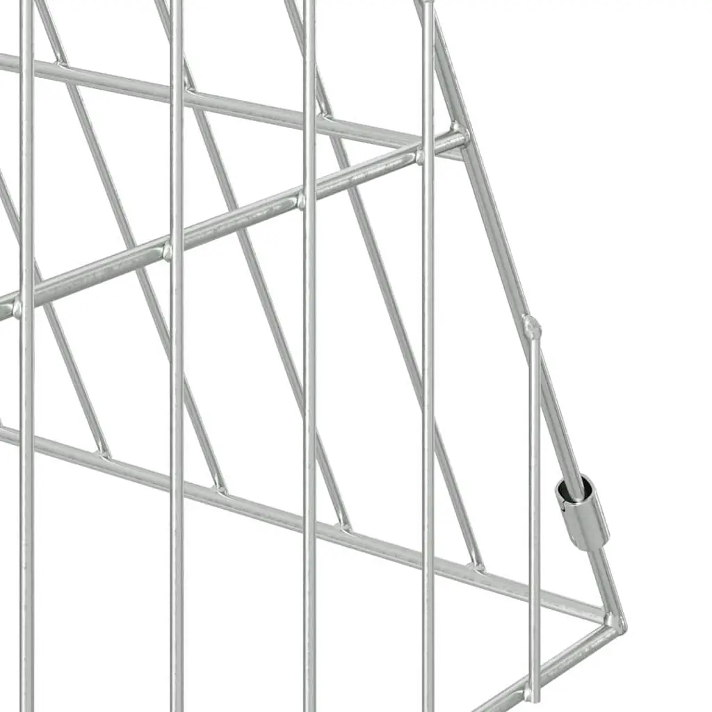 Chicken Cage Silver 430 x 55 x 55 cm Galvanised Steel Outdoor Poultry Coop
