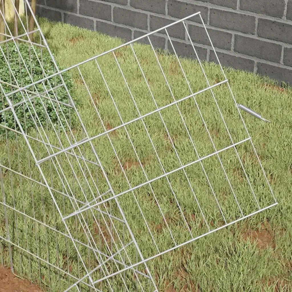 Chicken Cage Silver 215x100x85cm Galvanised Steel Outdoor Garden Poultry Pen