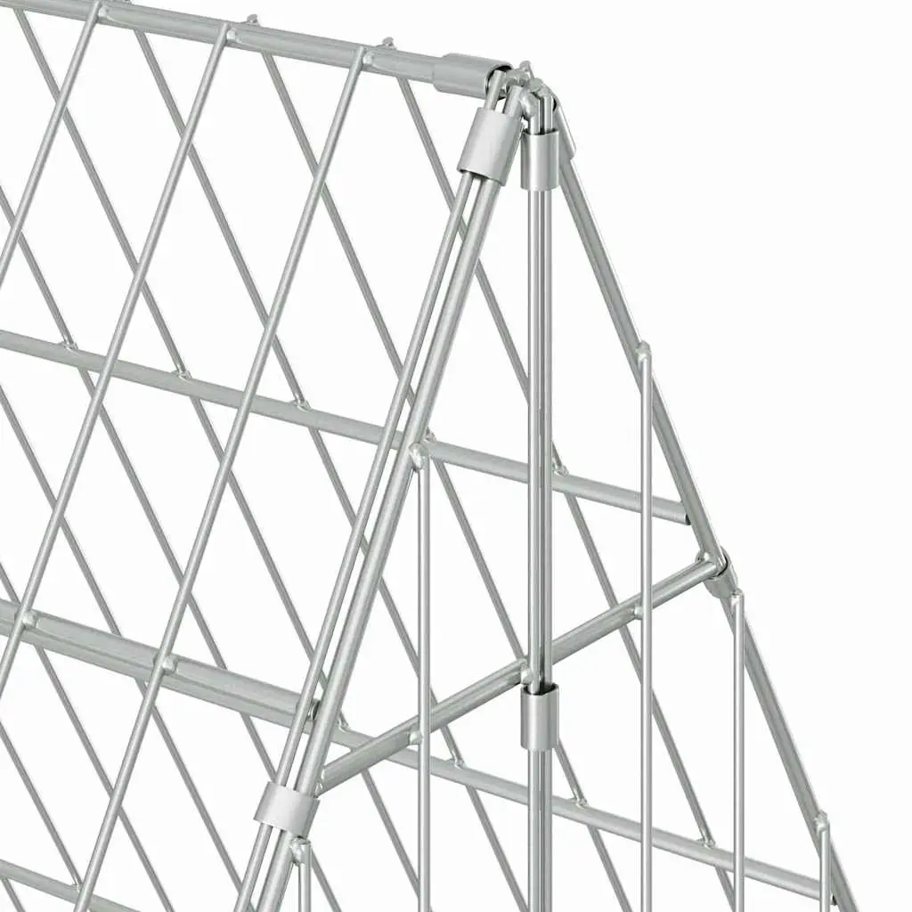 Chicken Cage Silver 215x100x85cm Galvanised Steel Outdoor Garden Poultry Pen